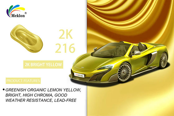 Pintura de carro amarelo metálico Camada superior à prova de umidade Prática anti-desbotamento