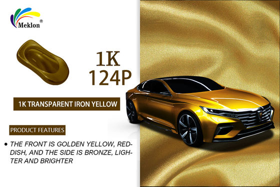 Revestimento automático 1K Ferro transparente Amarelo Acrílico Refinar Glitter Tinta de carro