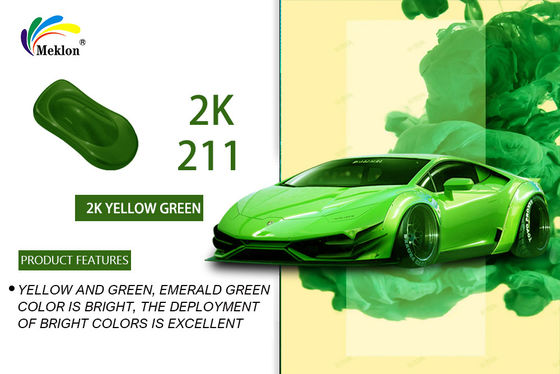 Capa de automóvel com baixo COV e resistente a altas temperaturas Refinar pintura de automóvel em amarelo verde