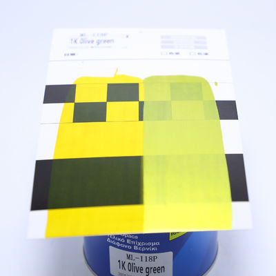 1K Alta Performance Olive Green Car Paint Resina Liquid Coating para Spray Acrylic Paint com aparência de pó