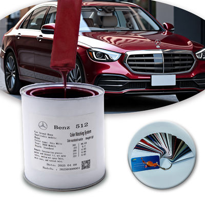 Premium 1K Red Pearl Acrylic Refinish Paint para Mercedes-Benz DB512 com acabamento de alto brilho