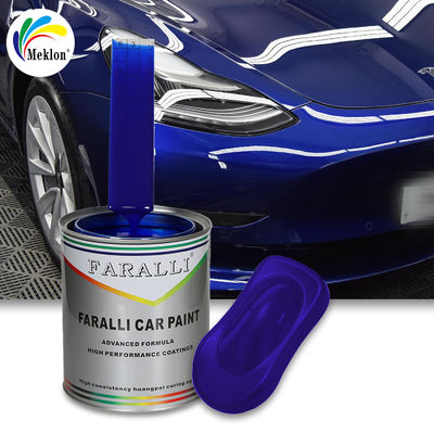 Tinta metálica azul profundo de secagem rápida e eficiente que corresponde à cor original de fábrica para pintura em spray automotiva