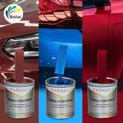 Tinta automotiva vermelho brilhante 1K2K personalizável, resistente ao desgaste e às intempéries