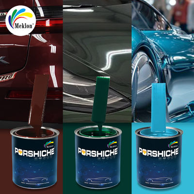 Tinta de reparação automotiva preta vermelha de alto brilho resistente aos raios UV 1K2K, resistente às intempéries e ao desgaste