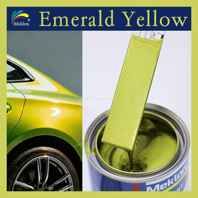 Tinta Acrílica Líquida Meklon Emerald Yellow para Aplicação por Spray e Reparo Automotivo