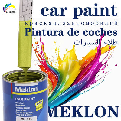 Tinta Acrílica Líquida Meklon Emerald Yellow para Aplicação por Spray e Reparo Automotivo