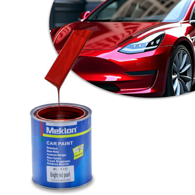 Meklon Vermelho Brilhante Pérola Alto Croma Resistente a Riscos Refinar pintura de carro para reparação de automóveis