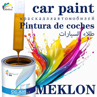 100% combinado MK-M418 Acrílico Refinish Car Paint Spray 1K Basecoat Gold Silver (amarelo) Car Paint para Reparação de Carros
