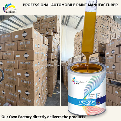 2K Mud Yellow Acrylic Car Refinish Topcoat Paint with Spray Application Liquid Coating Car Paint for Auto Repair & Renovation