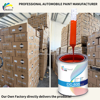 Alta cobertura & UV Resistente a intempéries 223 Laranja Vermelho 1K Solid Auto Refinish Amarelo Base Vermelha Verniz de reparação de automóveis