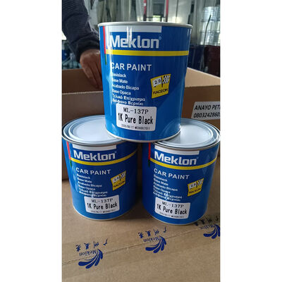 ML-137P 1K tinta acrílica preta pura para carro, pintura de alto brilho, cor sólida, pintura automotiva para reparo de carroceria
