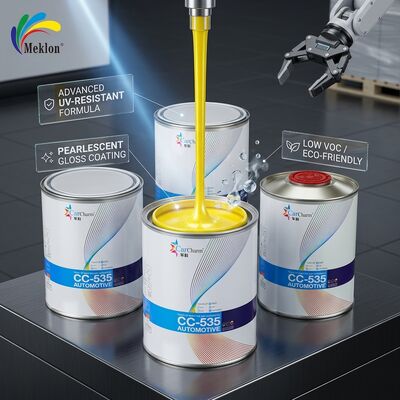 Pintura de reparação de automóveis com baixo COV Cristal de pérola amarelo Pintura de automóvel resistente aos raios UV Fornecedor