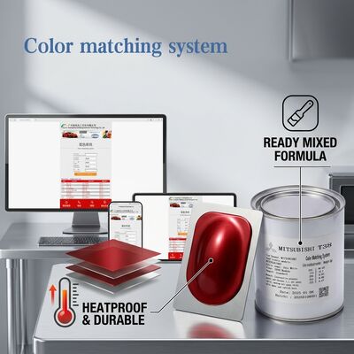 Tinta de automóvel vermelha resistente ao calor, anti-oxidação Tinta de carro vermelha metálica
