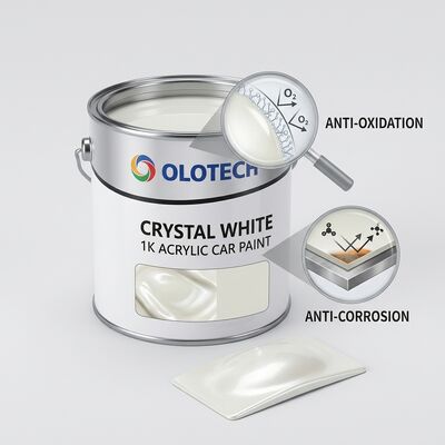 Cristal branco 1K pintura de carro basecoat anti-oxidação material acrílico e anti-corrosão