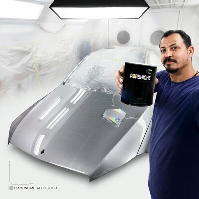Tinta de automóvel de prata metálica de diamante estável