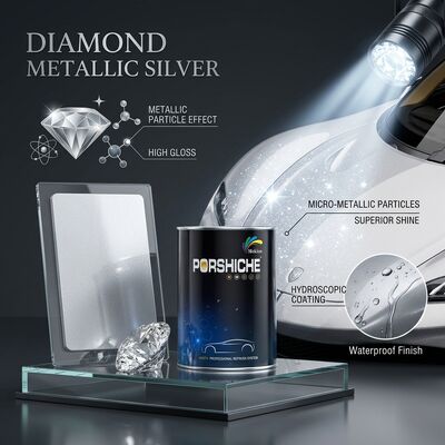 Tinta de automóvel de prata metálica de diamante estável