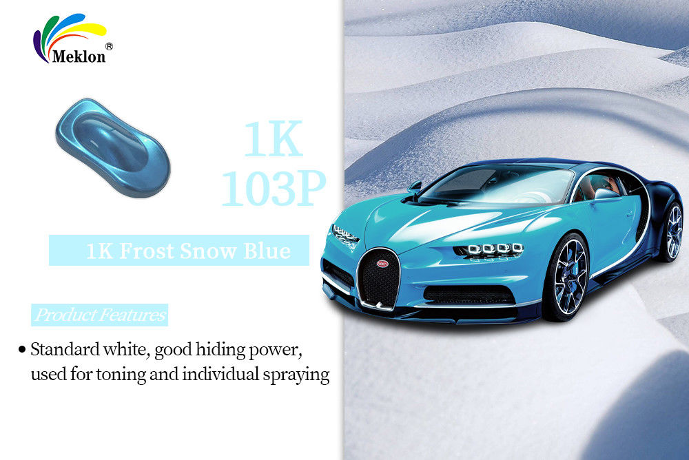 Bom brilho 1K Frost Neve Cor azul Tinturas Revestimento de carro Reparação de automóveis Refinish pintura