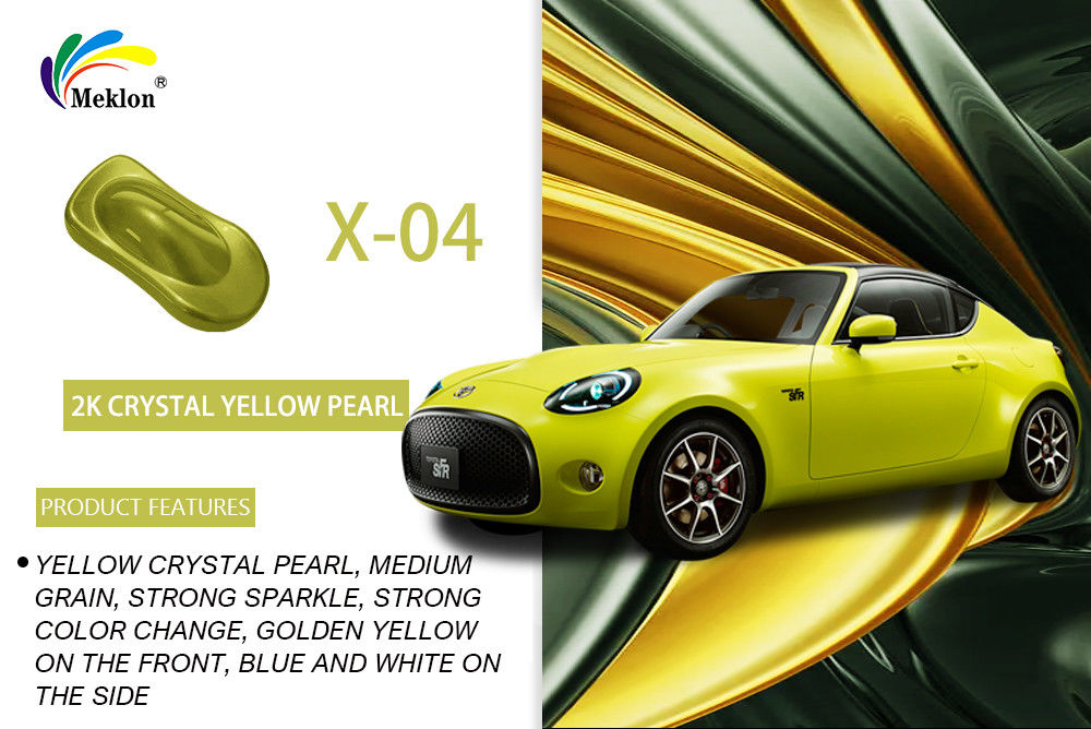 1K Crystal Yellow Pearl Auto Paint: Cores brilhantes e resistência ao tempo para carroceria do carro