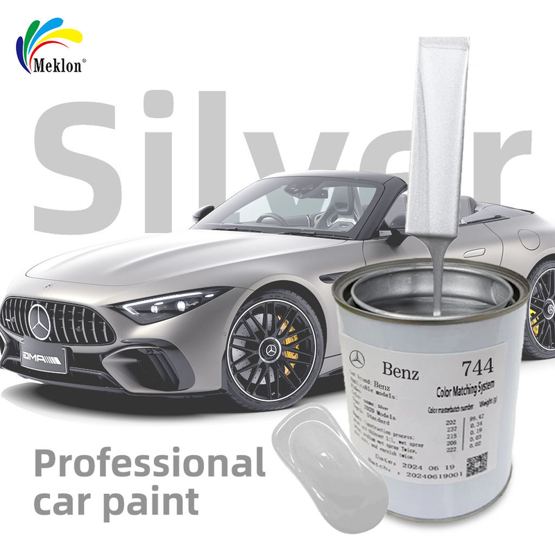 Tinta Prata de Reparação Automotiva Metálica de Baixo VOC com Alto Desempenho e Proteção Ambiental