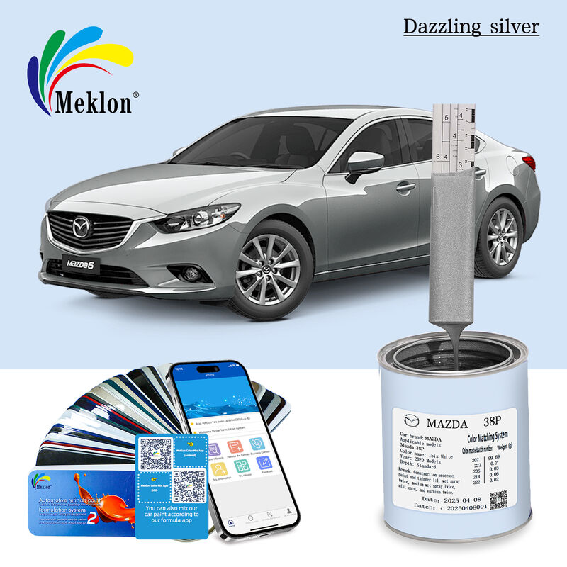 38P Pintura de automóvel de acabamento prateado brilhante com efeito deslumbrante para revestimento de automóveis Mazda