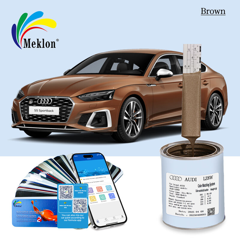 Meklon Auto Coat Audi LZ8W Modelos Marrom Pintura de Carro Mista Pronta