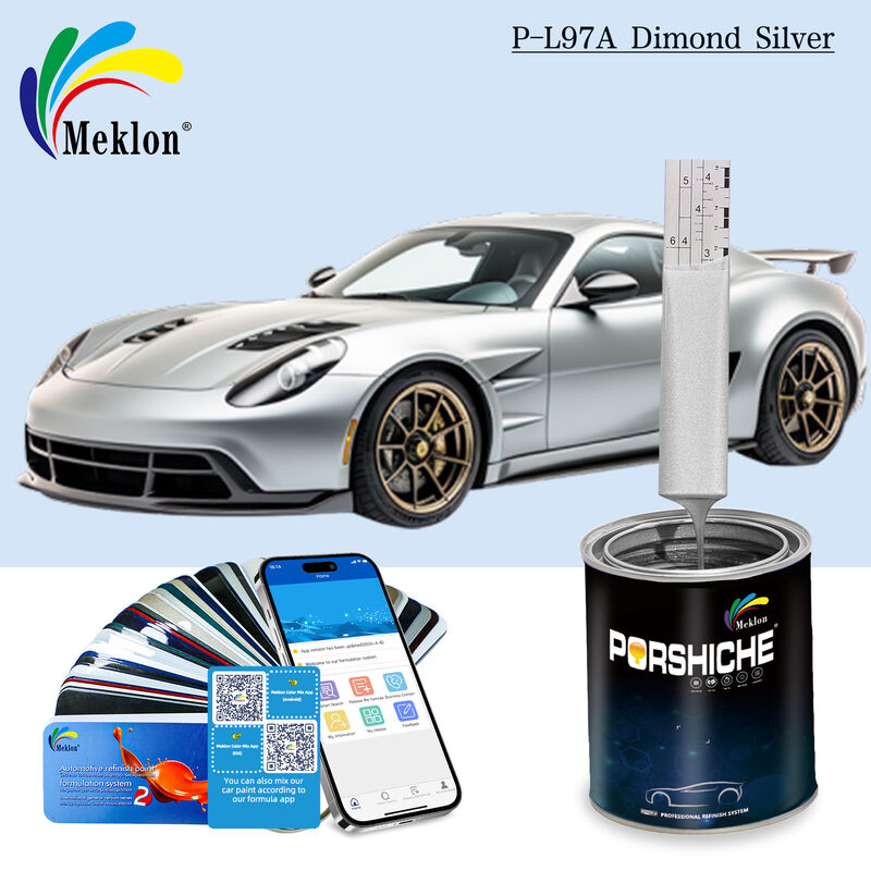 Pintura de automóvel de cor metálica prática e inodora SGS Pintura de pulverização de cor prateada para automóveis