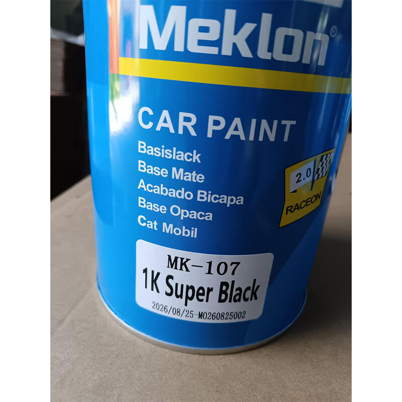 ML-137P 1K tinta acrílica preta pura para carro, pintura de alto brilho, cor sólida, pintura automotiva para reparo de carroceria