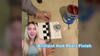 Acabamento automático cristal vermelho pérola 2K